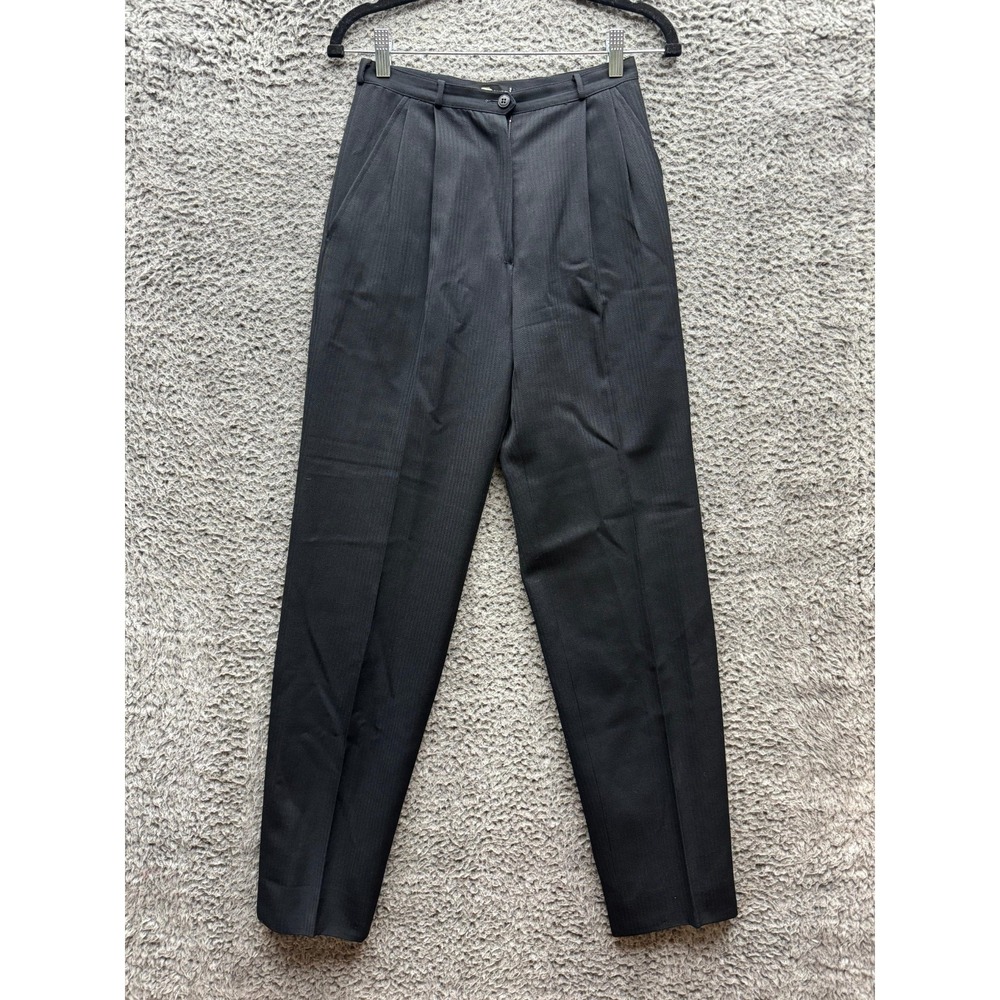 Salvatore Ferragamo Firenze High Rise Pleated Wool Dress Pants Womens Size 8